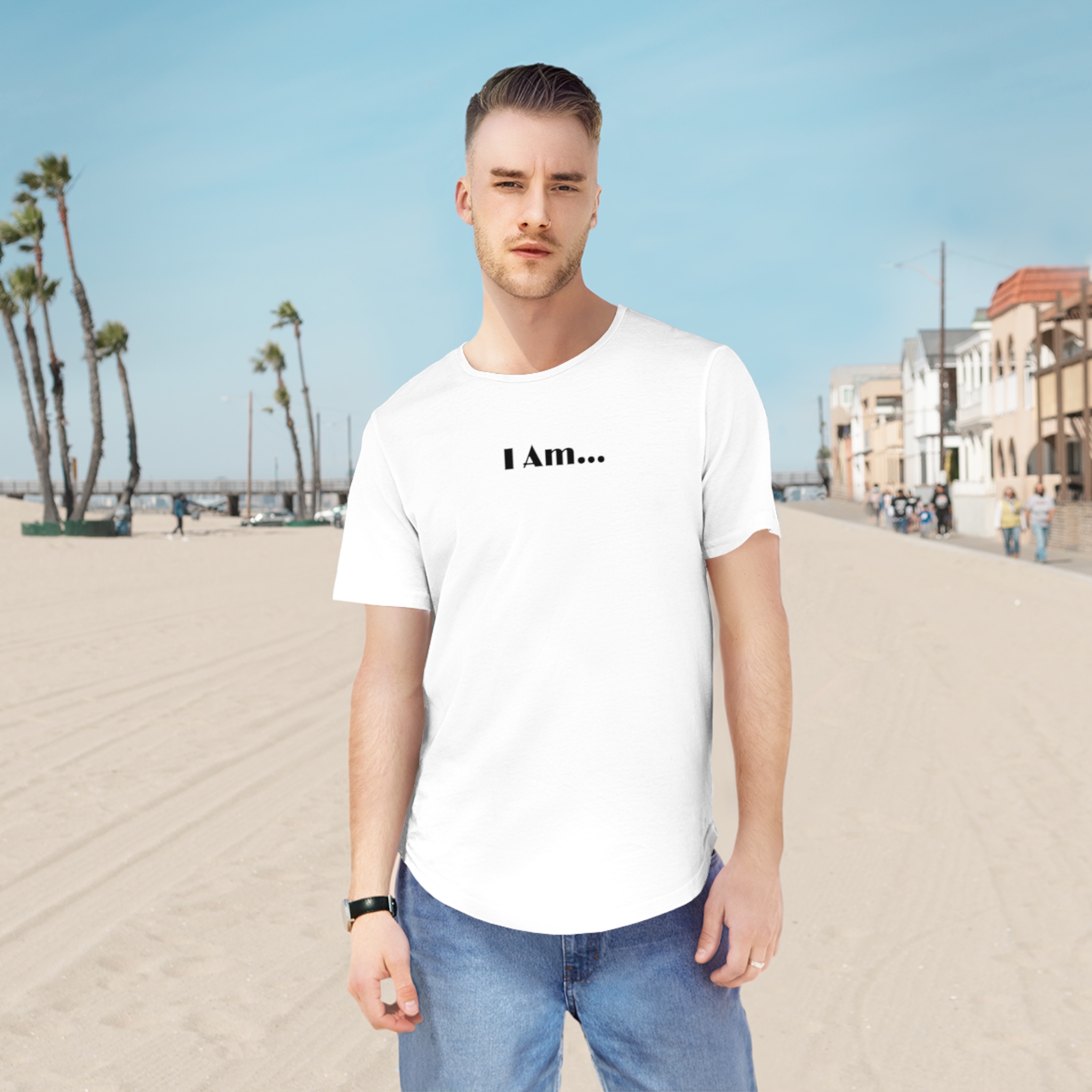 "I Am" Curved Hem Tee - Image 4
